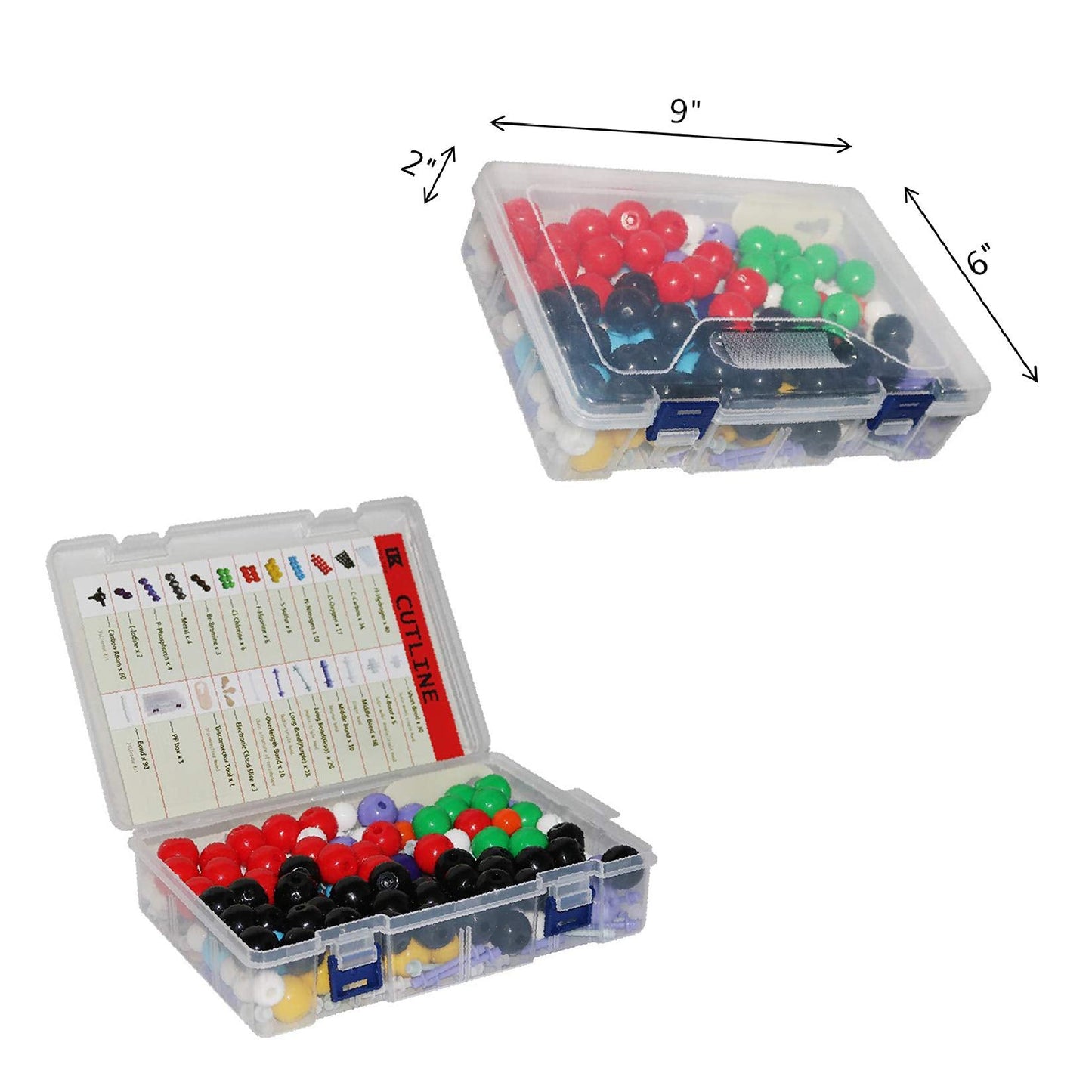 LINKTOR Chemistry Molecular Model Kit (444 Pieces) — 3D Bonding and Fullerene Learning Set for Classrooms