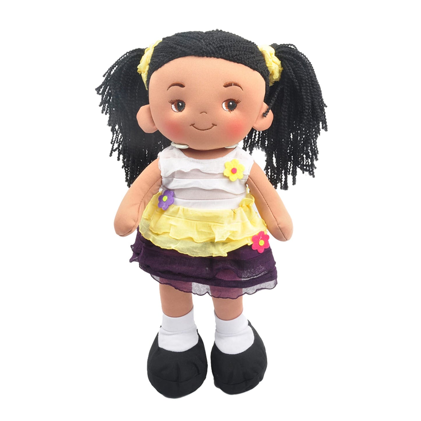 Linzy Plush 16-inch Yellow Aissa Rag Doll – Soft Cuddle Toy for Kids