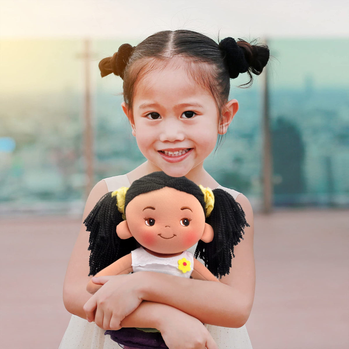 Linzy Plush 16-inch Yellow Aissa Rag Doll – Soft Cuddle Toy for Kids