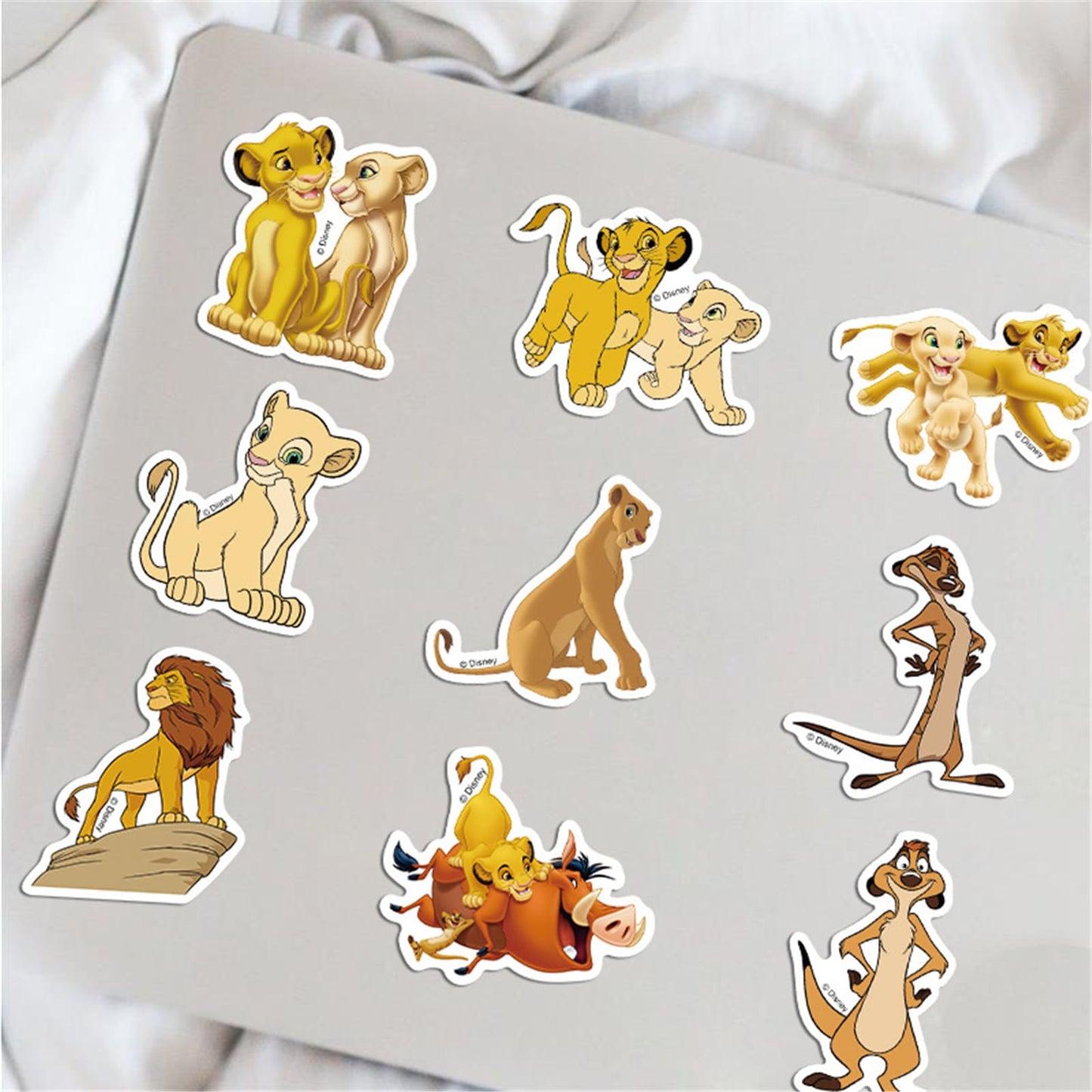 NineGirl The Lion King Stickers – 50-Count Vinyl Waterproof Decals for Laptops & Water Bottles