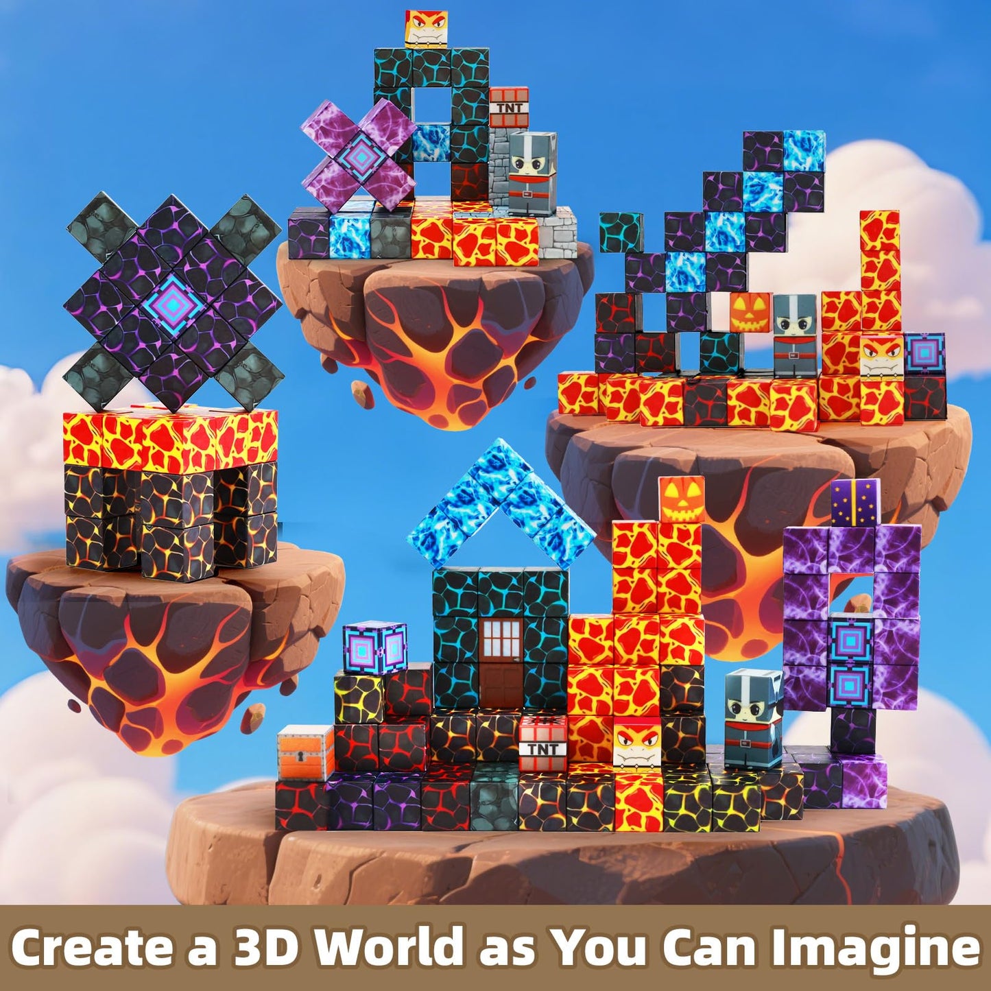 LionFuny 150PCS Magnetic Blocks – STEM Magnetic Building Toys for Kids 3-12 | Safe, Compatible, Creative Play