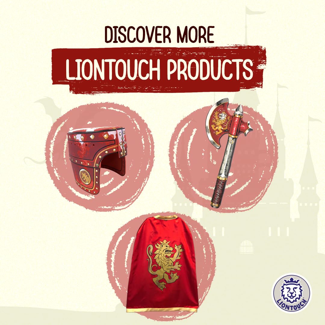 Liontouch Noble Knight Toy Sword & Shield – Red Foam Set for Kids 3-8 | Safe, Durable Medieval Play