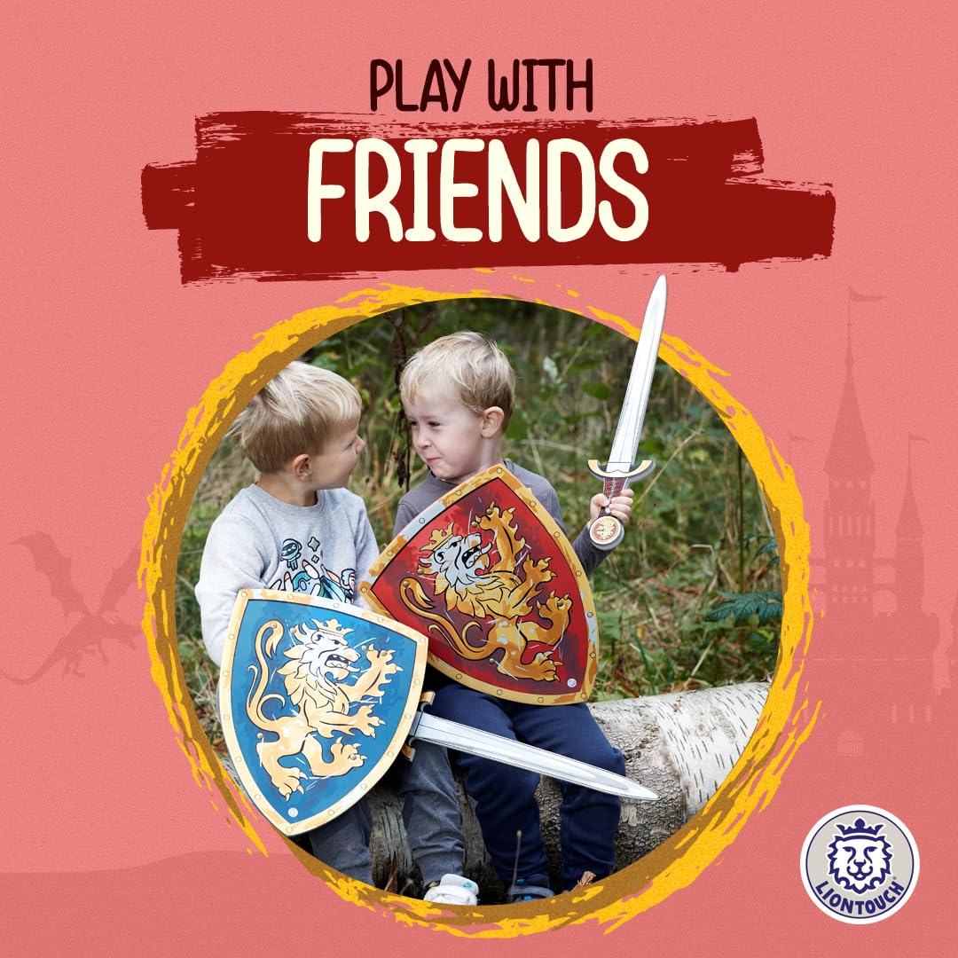 Liontouch Noble Knight Foam Shield for Kids - Red/Medium | Ages 3-8