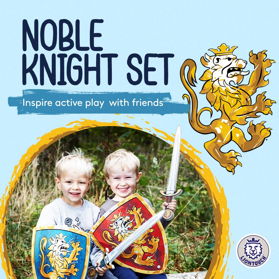 Liontouch Noble Knight Foam Swords & Shields for Kids 3-8 | Safe, Durable Play