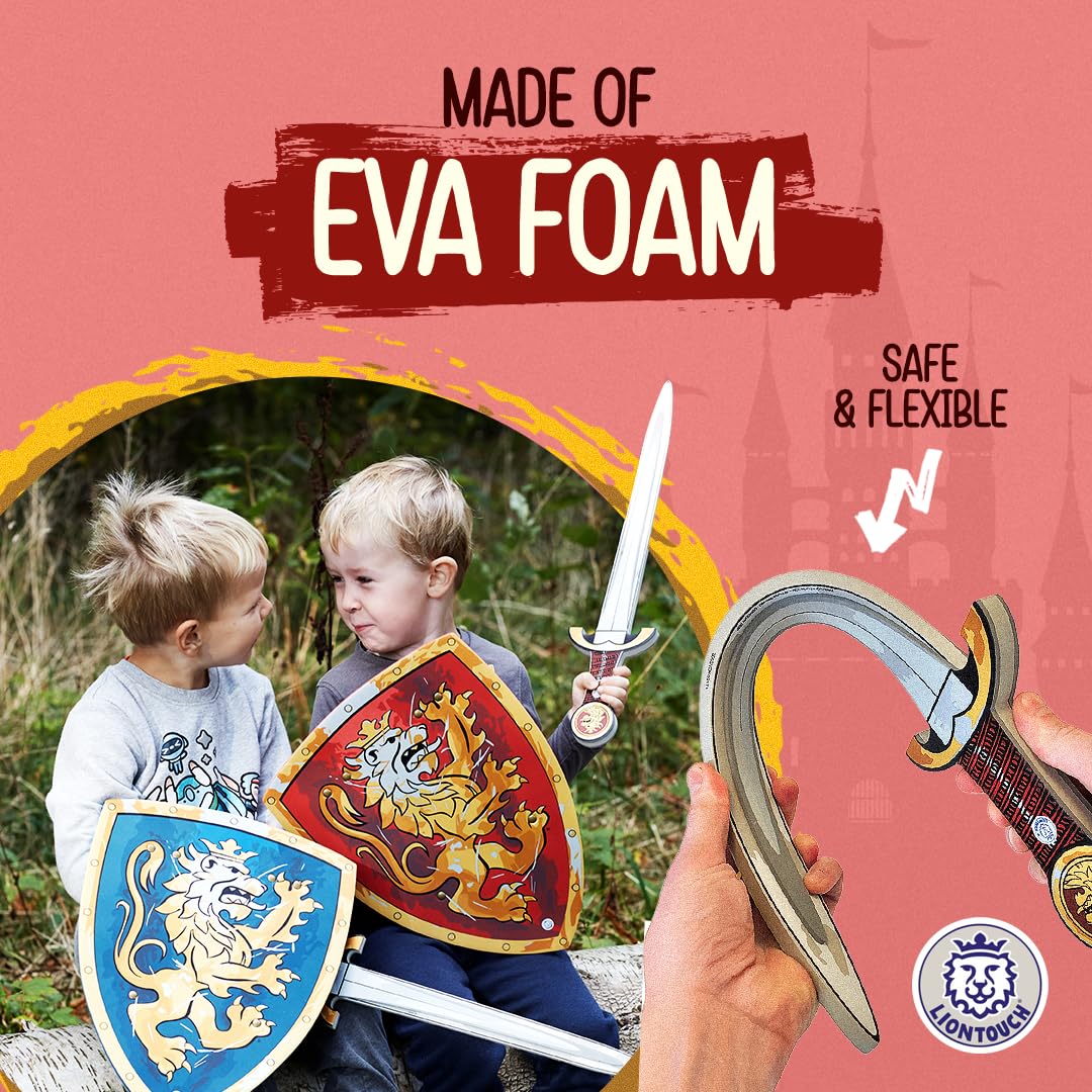 Liontouch Noble Knight Foam Swords & Shields for Kids 3-8 | Safe, Durable Play