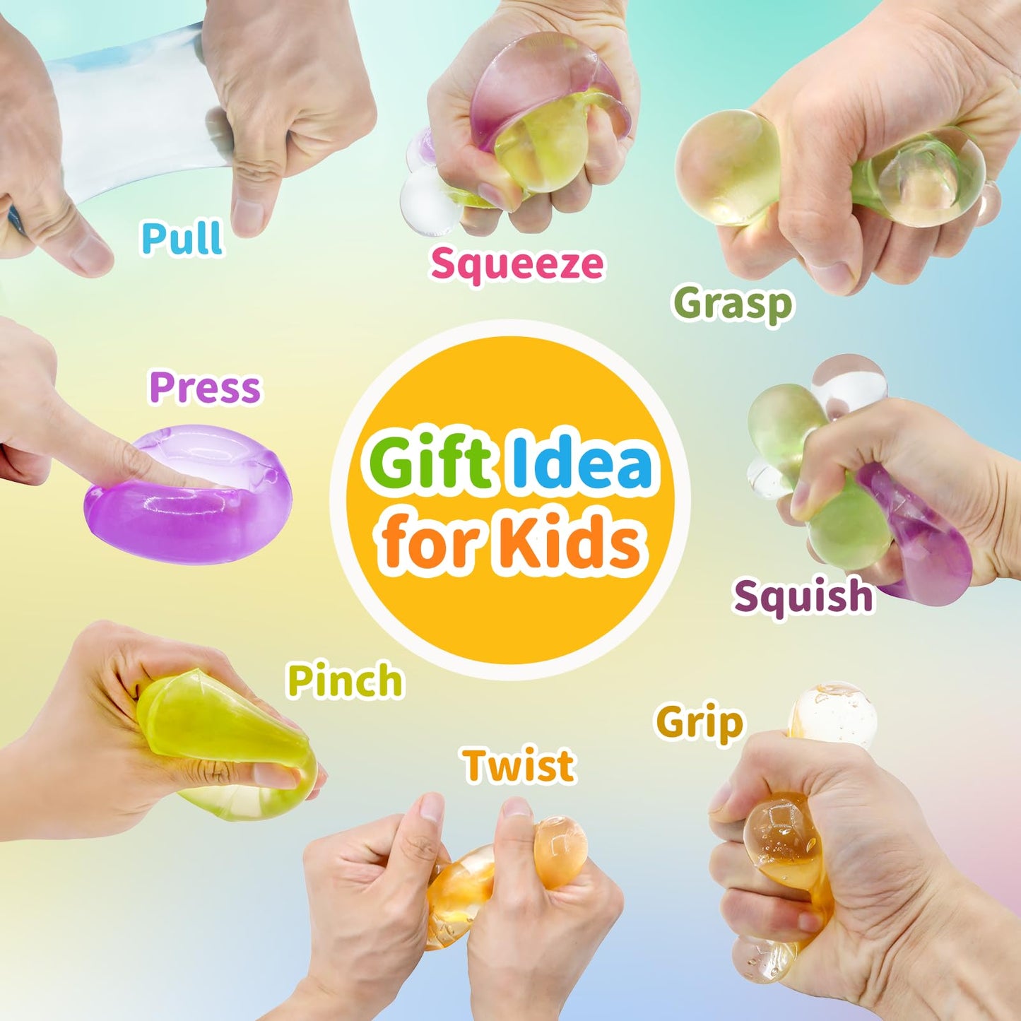 Liqilamii 6 Pack Stress Cube Squishy Fidget Toys – Quiet, Durable & Portable