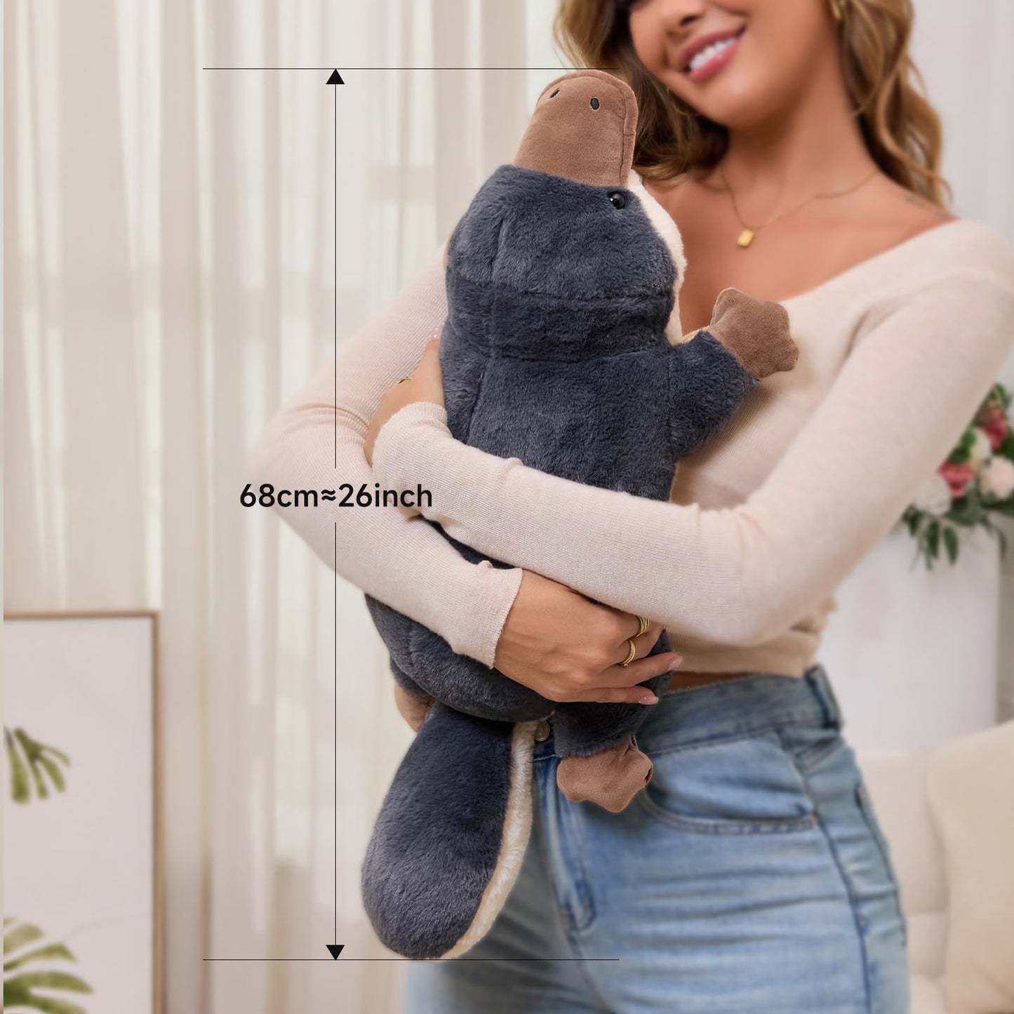 Liraziva Platypus Plush 68cm - Soft Plush Toy for Kids & Adults
