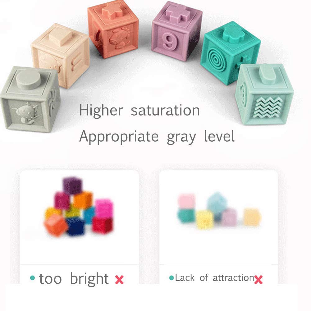Litand Soft Stacking Blocks for Baby – Montessori Sensory Blocks for 6–18 Months