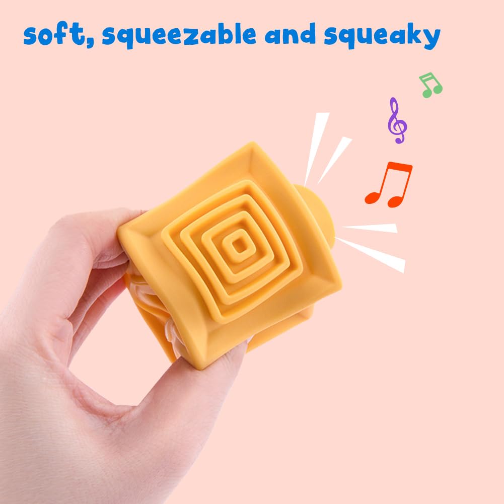 Litand Soft Stacking Blocks for Baby – Montessori Sensory Blocks for 6–18 Months