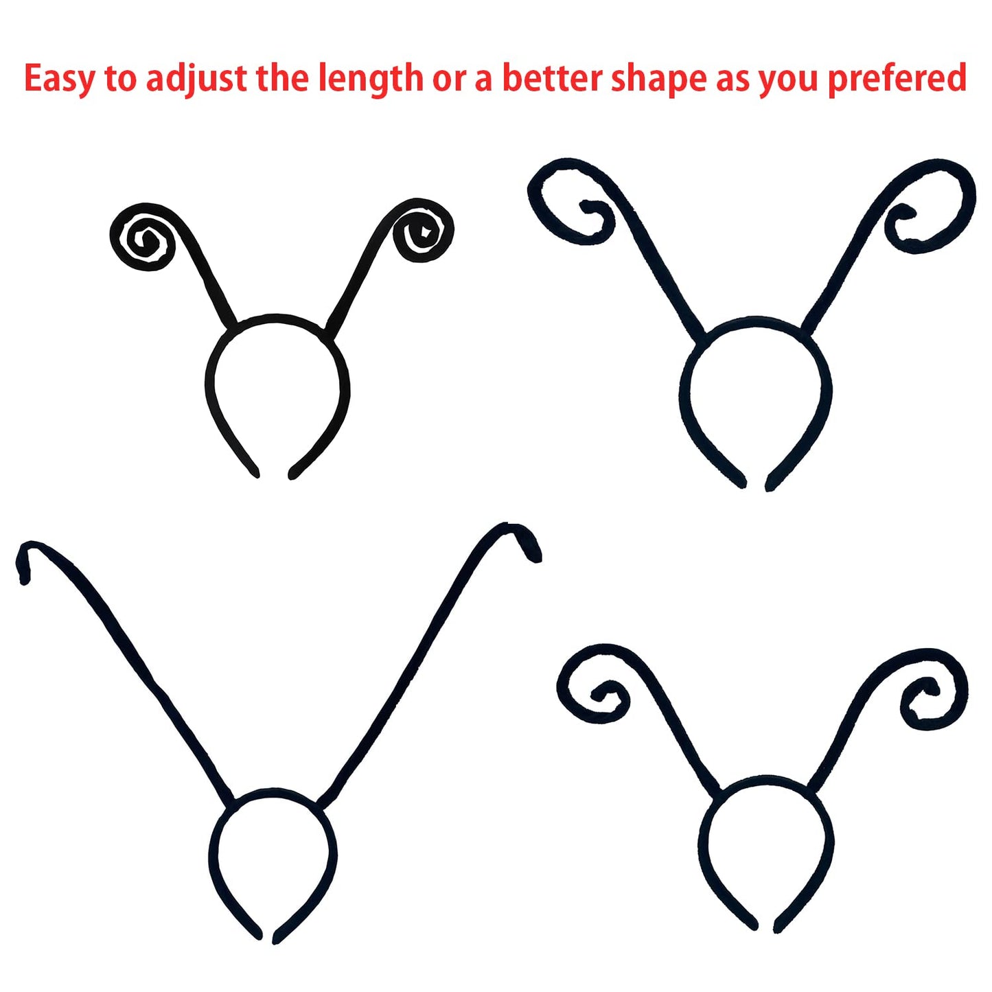 Liatunou Butterfly Antenna Headband – Black Moth Bug Costume Accessory for Halloween & Parties