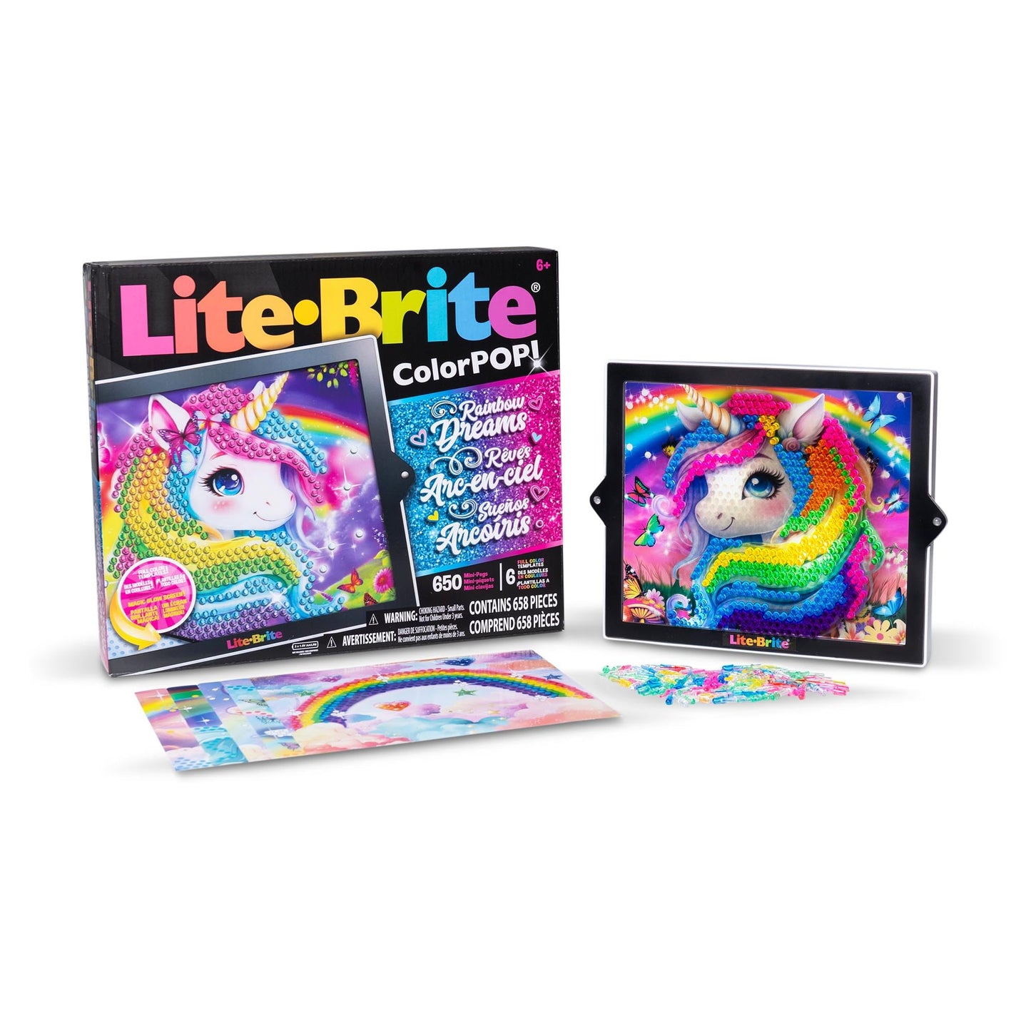 Lite-Brite Color POP Rainbow Dreams Edition | Light-Up Art for Kids 6+