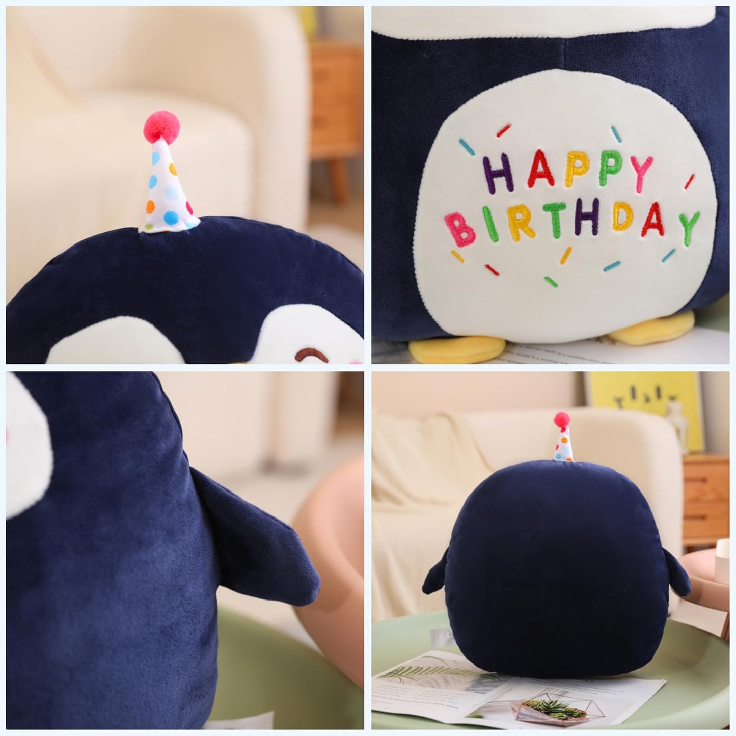 Litence Cute Penguin Plush Pillow - 48cm Birthday Plush Toy for Kids