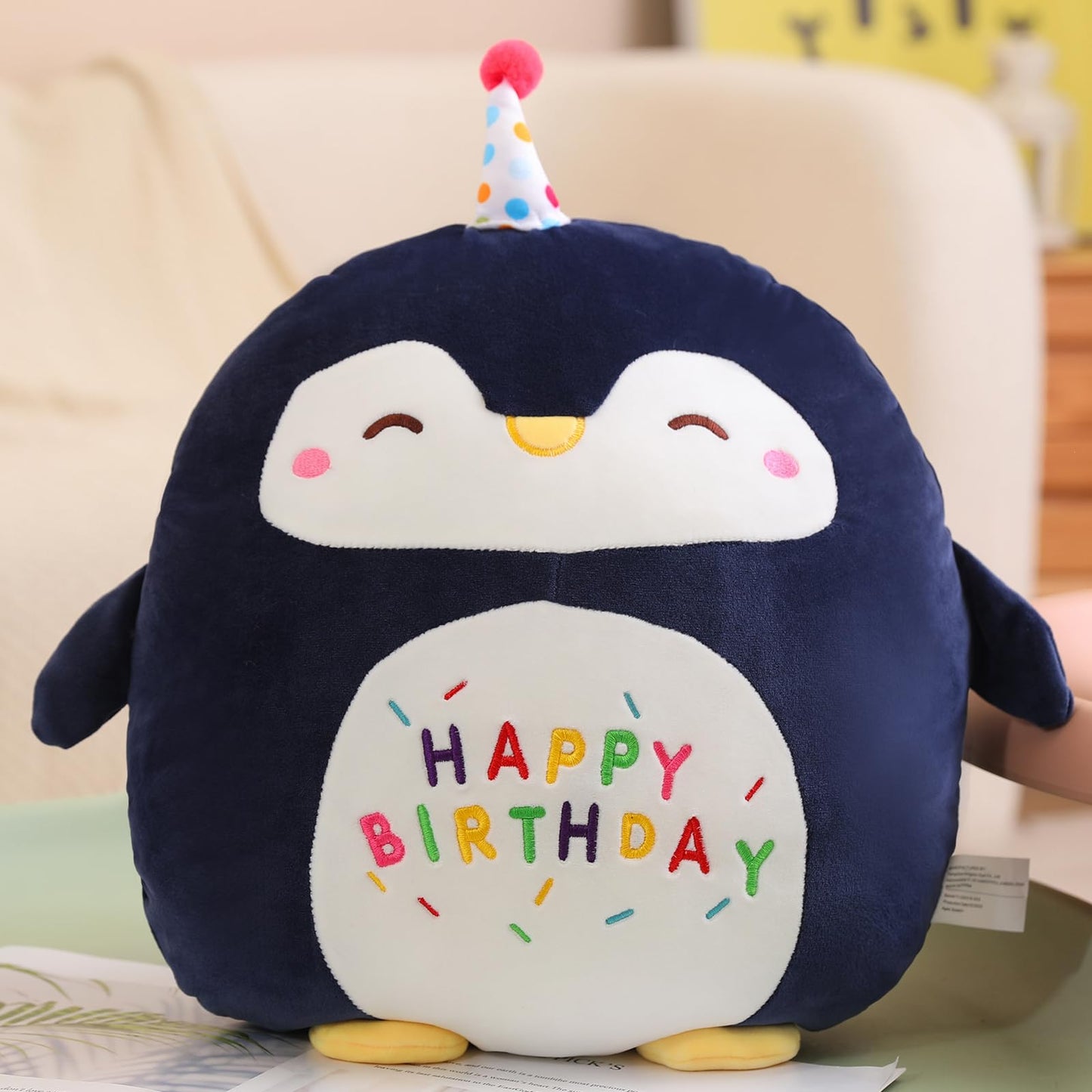 Litence Cute Penguin Plush Pillow - 48cm Birthday Plush Toy for Kids