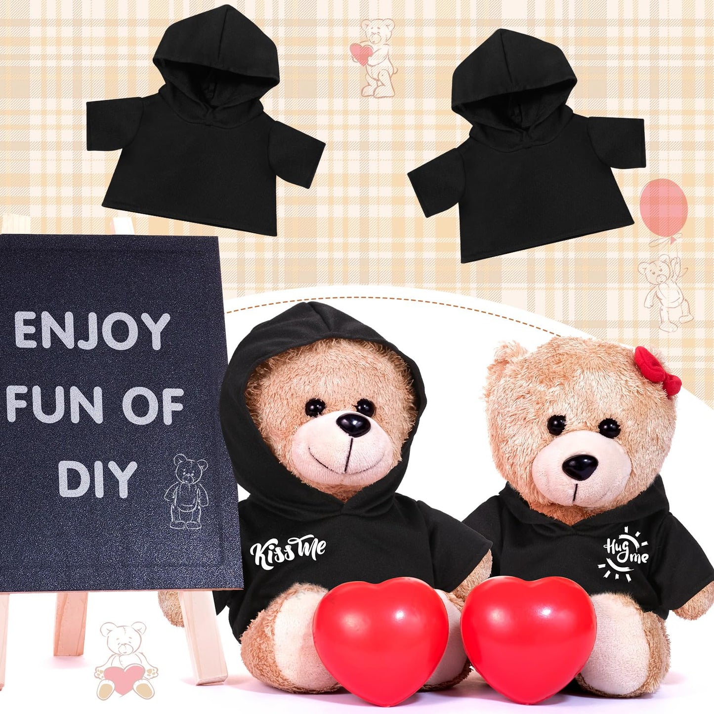 Litherr S Sublimation Stuffed Bear Shirt – 14-18 Inch Plush Doll Outfit