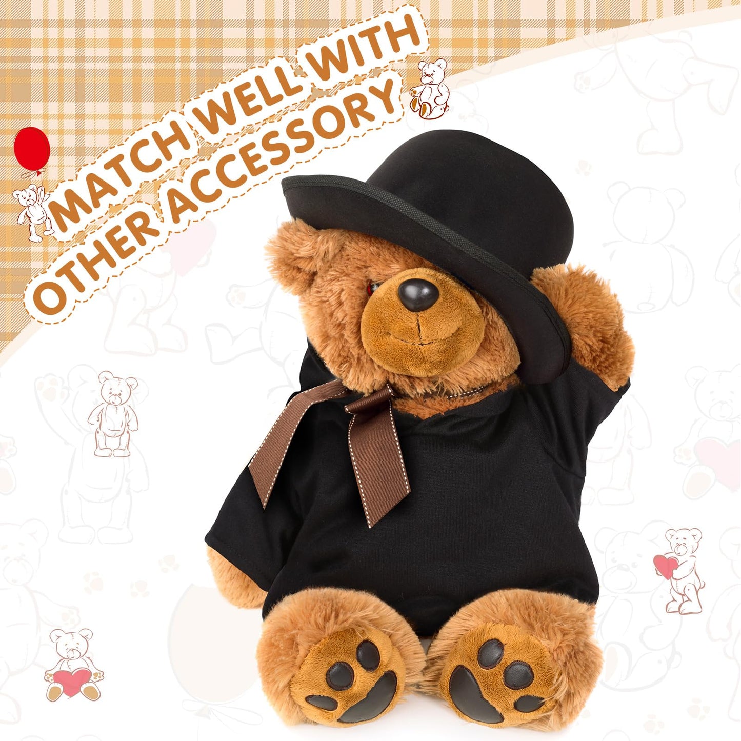 Litherr S Sublimation Stuffed Bear Shirt – 14-18 Inch Plush Doll Outfit