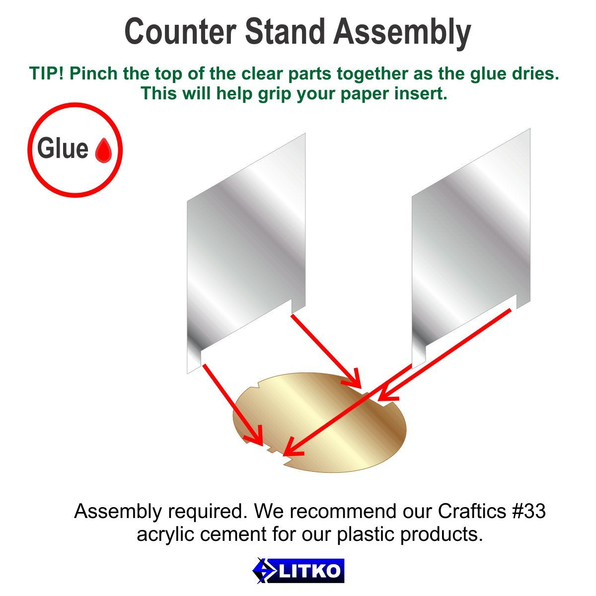 LITKO Paper Figure Holder – 1x1 Inch Circular Base for Paper Miniatures & RPG Cards