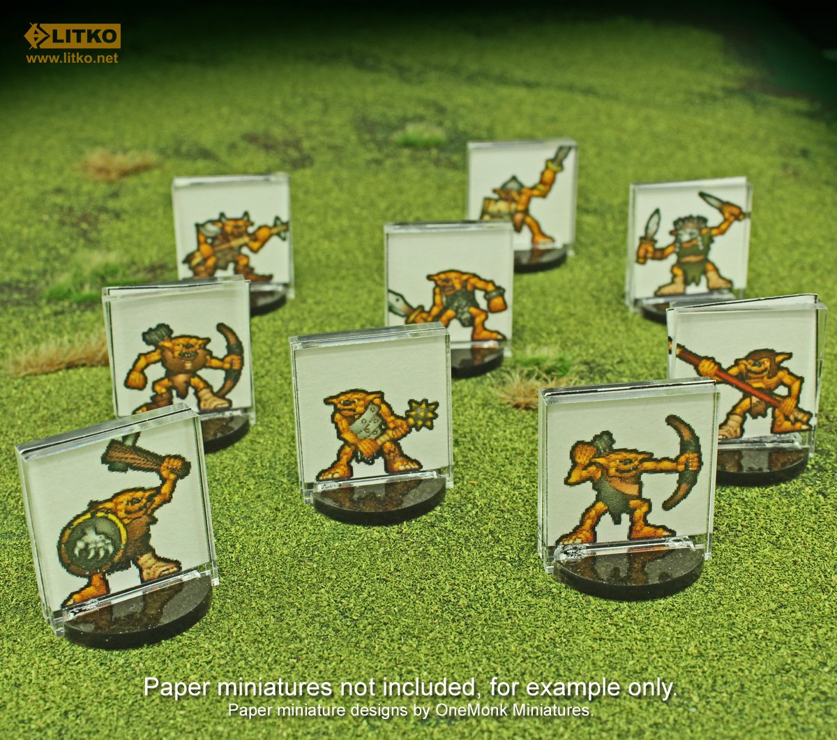 LITKO Paper Figure Holder – 1x1 Inch Circular Base for Paper Miniatures & RPG Cards
