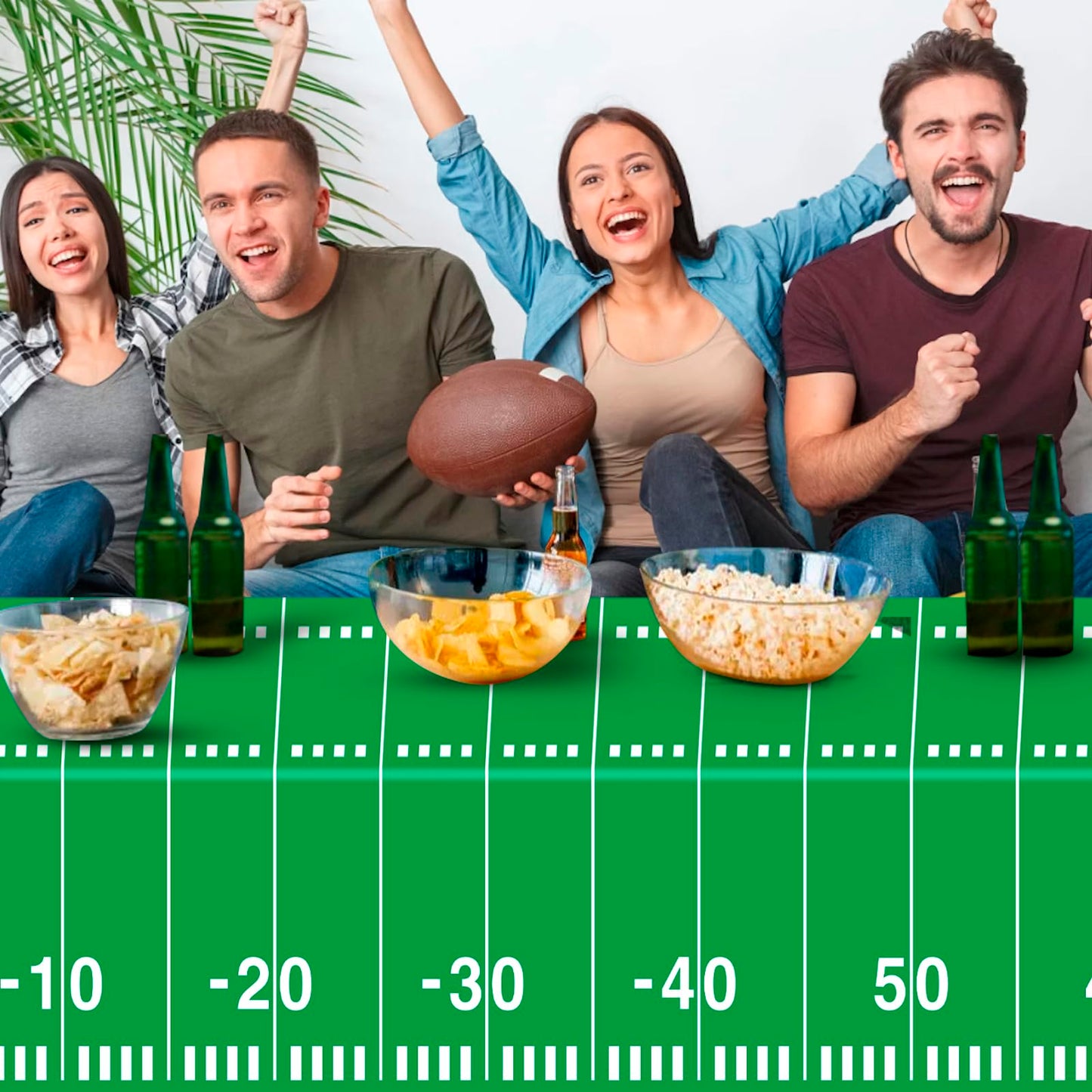 Litmitfu 2 Pack Football Tablecloths – 54x108 in Waterproof Table Cover