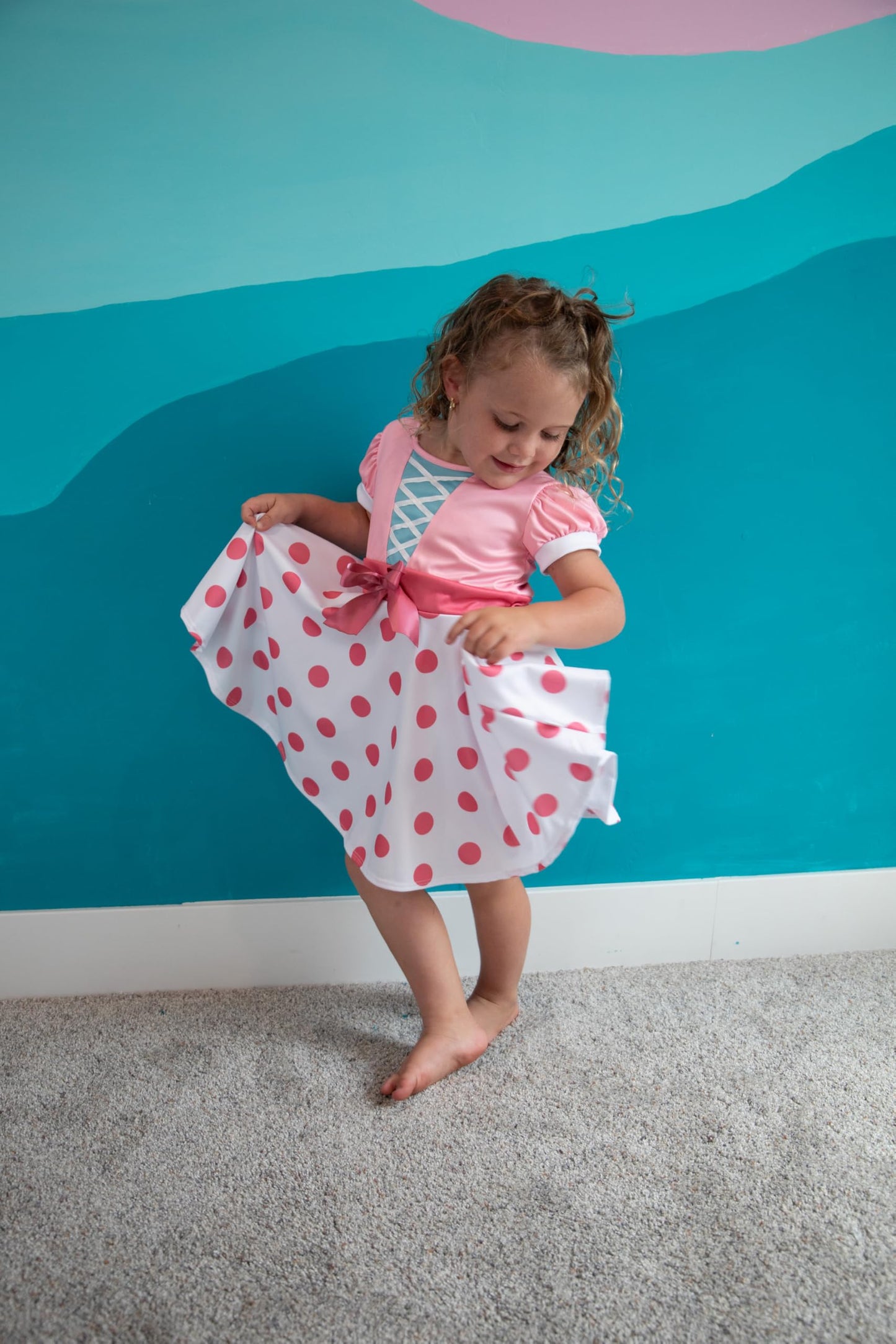 Little Adventures Bo Peep Twirl Dress - Machine Washable Size 4
