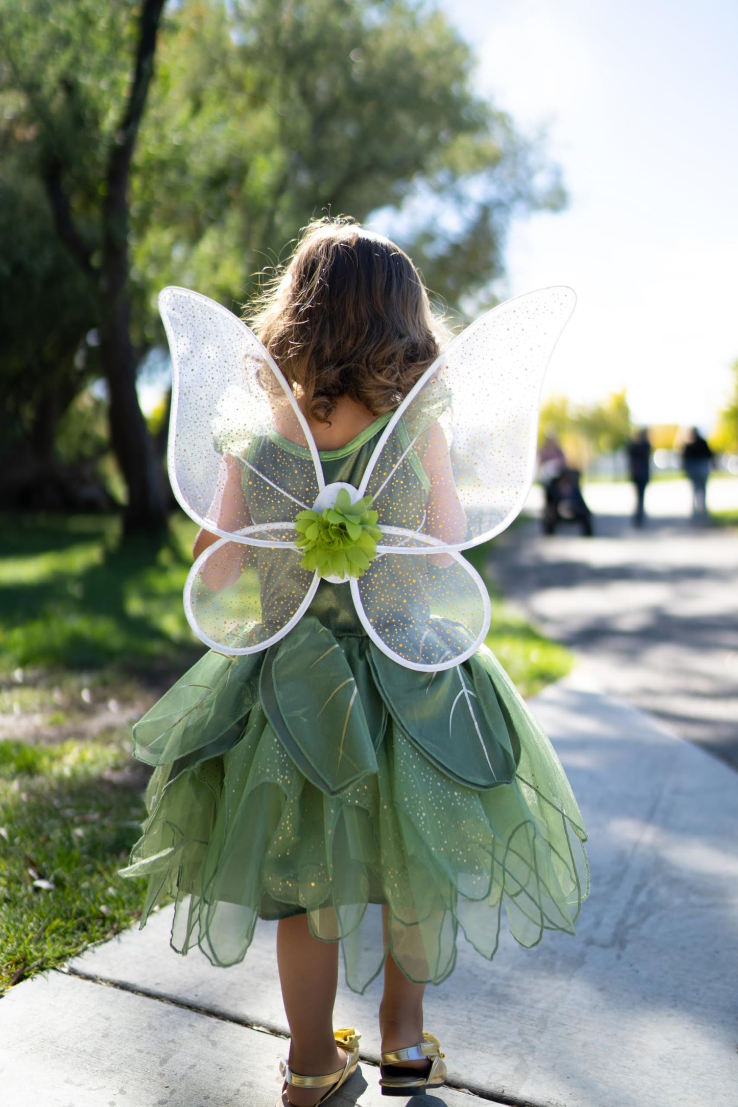 Little Adventures Shimmer Wings Costume – Green Pixie Tinkerbell, Machine Washable