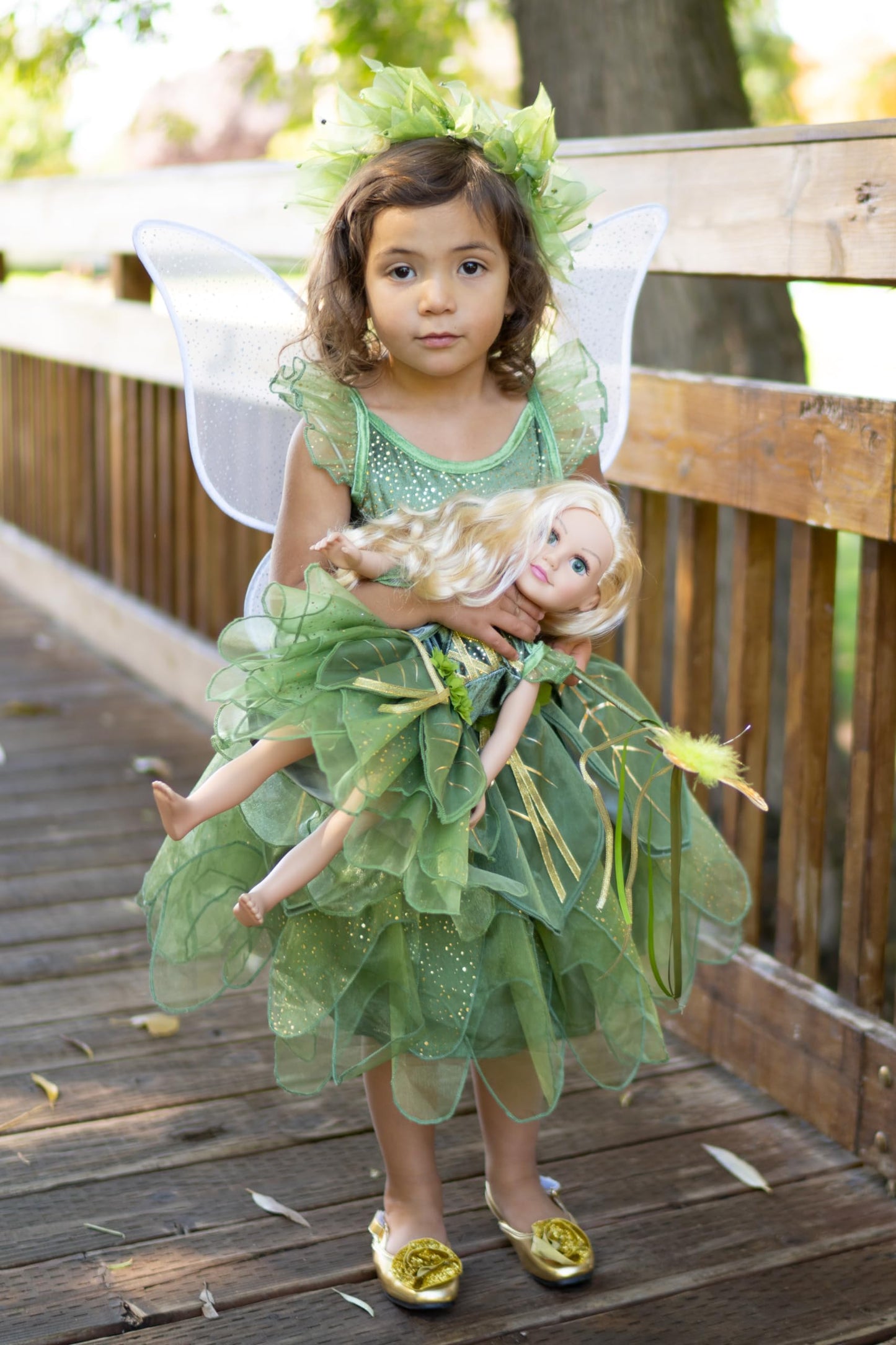 Little Adventures Shimmer Wings Costume – Green Pixie Tinkerbell, Machine Washable