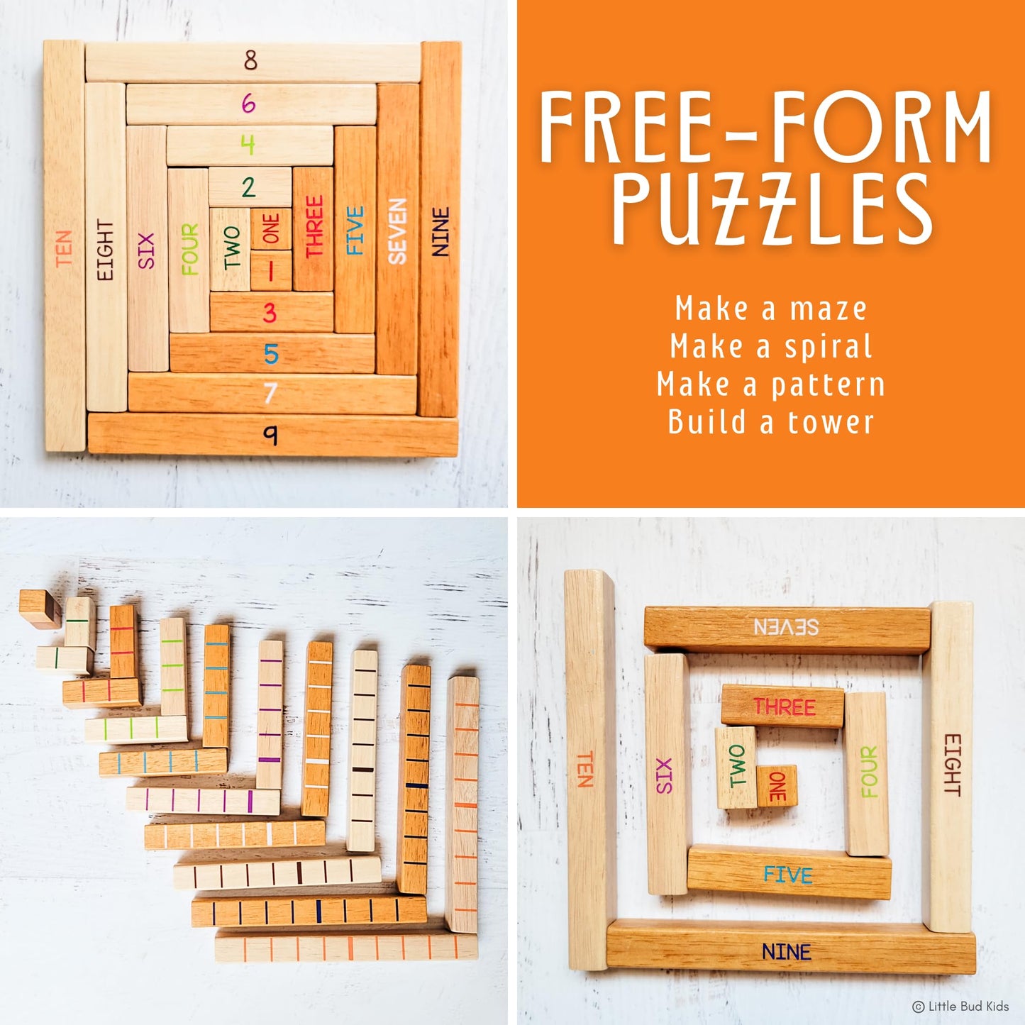 Little Bud Kids House of Number Buddies Math Game – Montessori Number Bonds for Ages 4-8