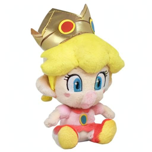 Little Buddy LB Baby Peach Plush 6in – Mario All Star Collection 1249, Yellow