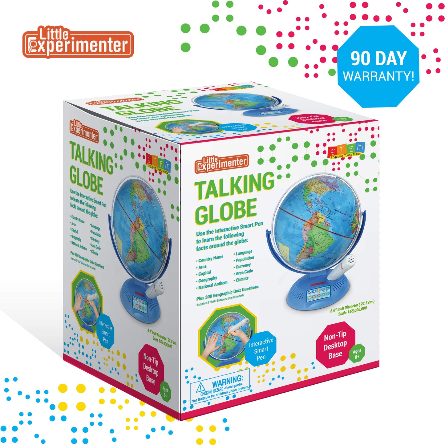 Little Experimenter Interactive 9in Globe with Smart Pen – Talking World Map