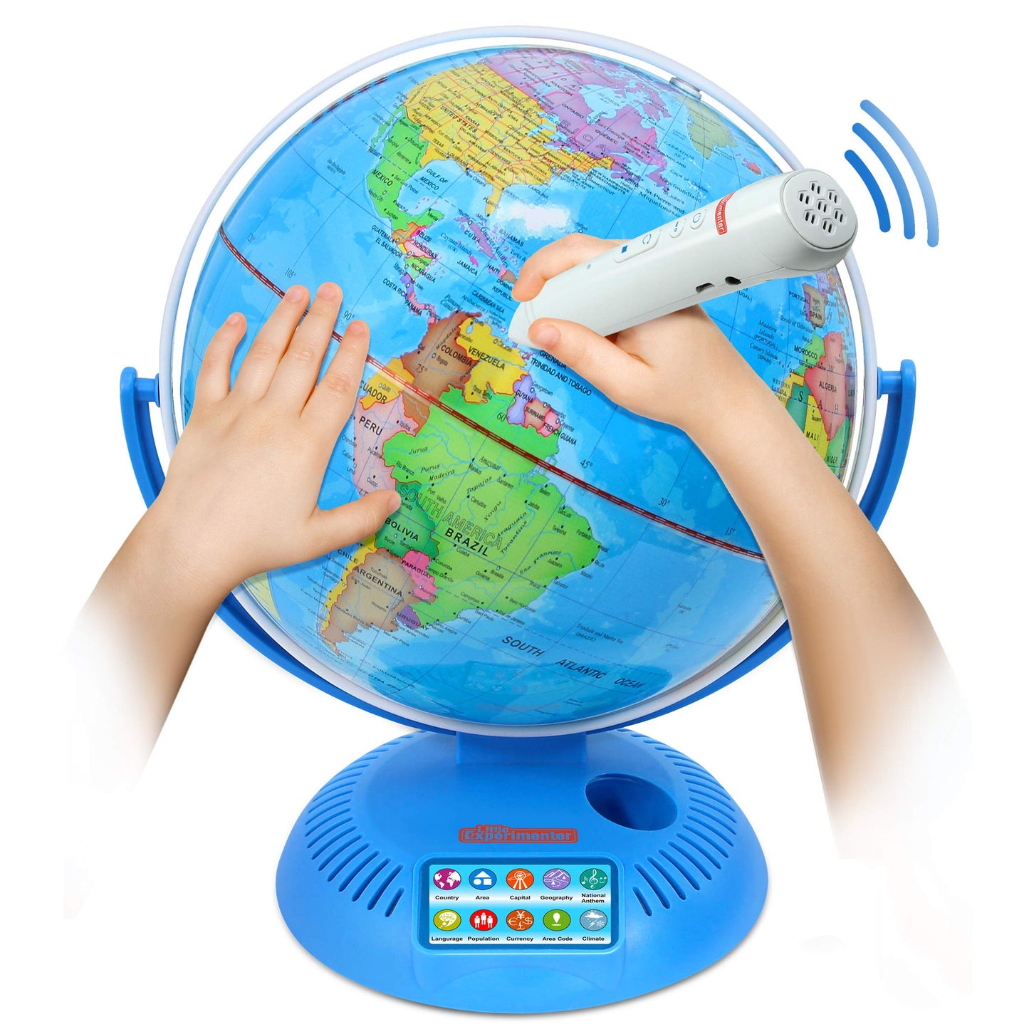 Little Experimenter Interactive 9in Globe with Smart Pen – Talking World Map