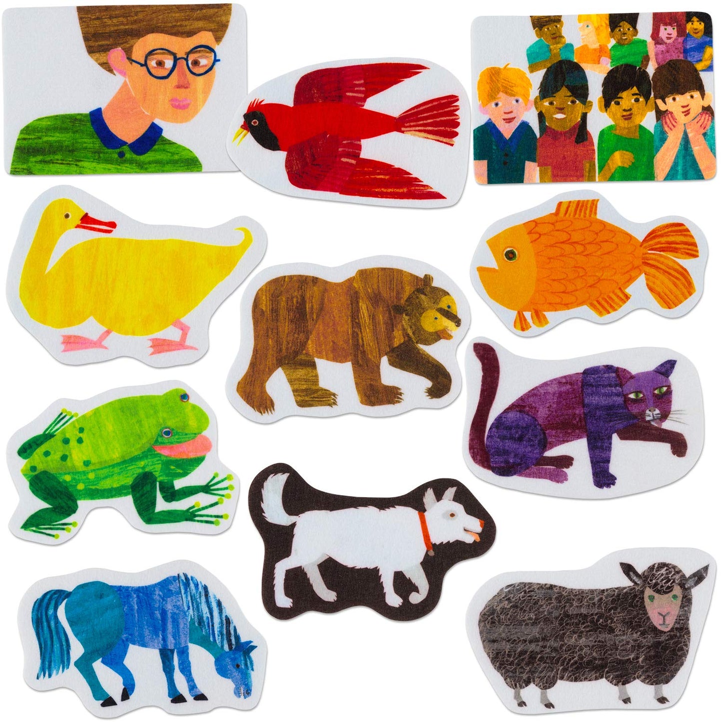 Little Folk Visuals Brown Bear Felt Board Figures – 11-Piece Set with Lesson Guide
