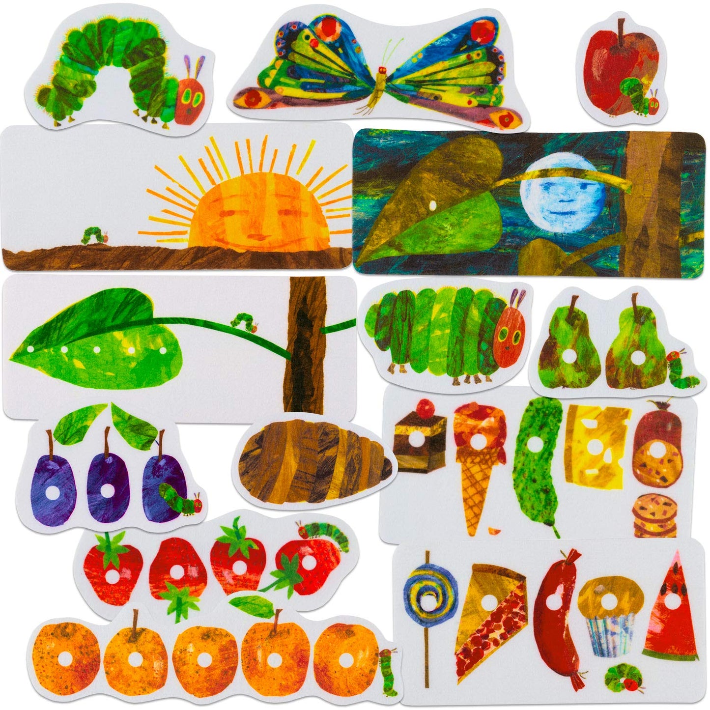 Little Folk Visuals The Very Hungry Caterpillar Precut Flannel/Felt Board Figures – 14-Piece Set