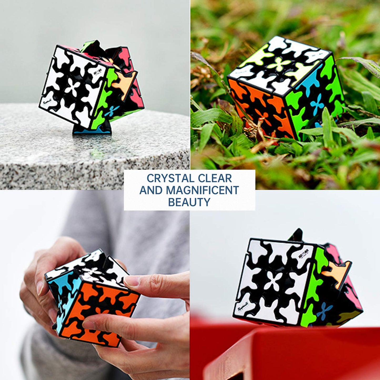 Little Golden Elephant Gear Cube 3x3x3 – Embedded Tile Design Puzzle (57mm)