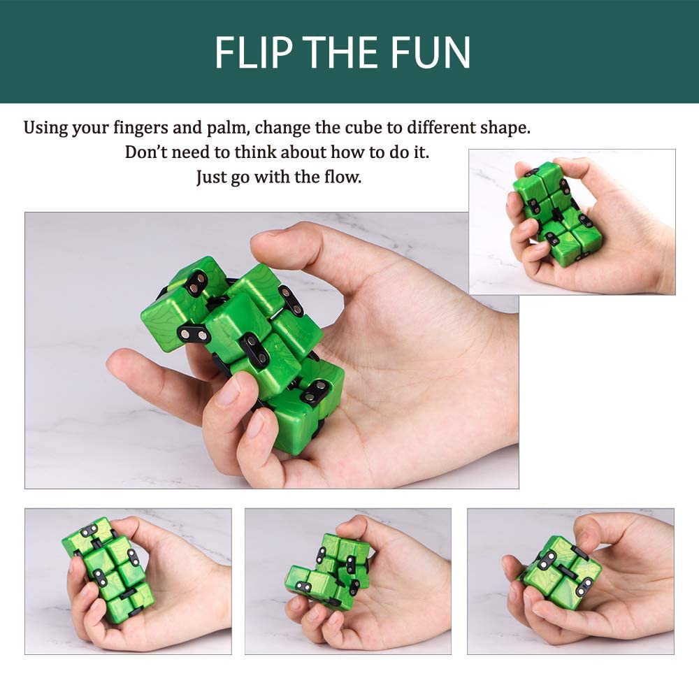 Little Golden Elephant Upgraded Infinity Cube Fidget Toy – Stress Relief & Focus