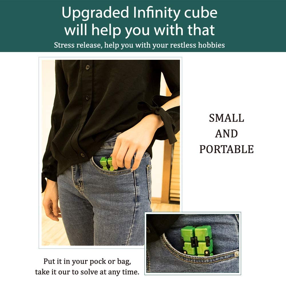 Little Golden Elephant Upgraded Infinity Cube Fidget Toy – Stress Relief & Focus
