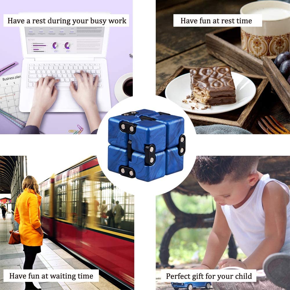 Little Golden Elephant Upgraded Infinity Cube Fidget Toy – Stress Relief & Focus