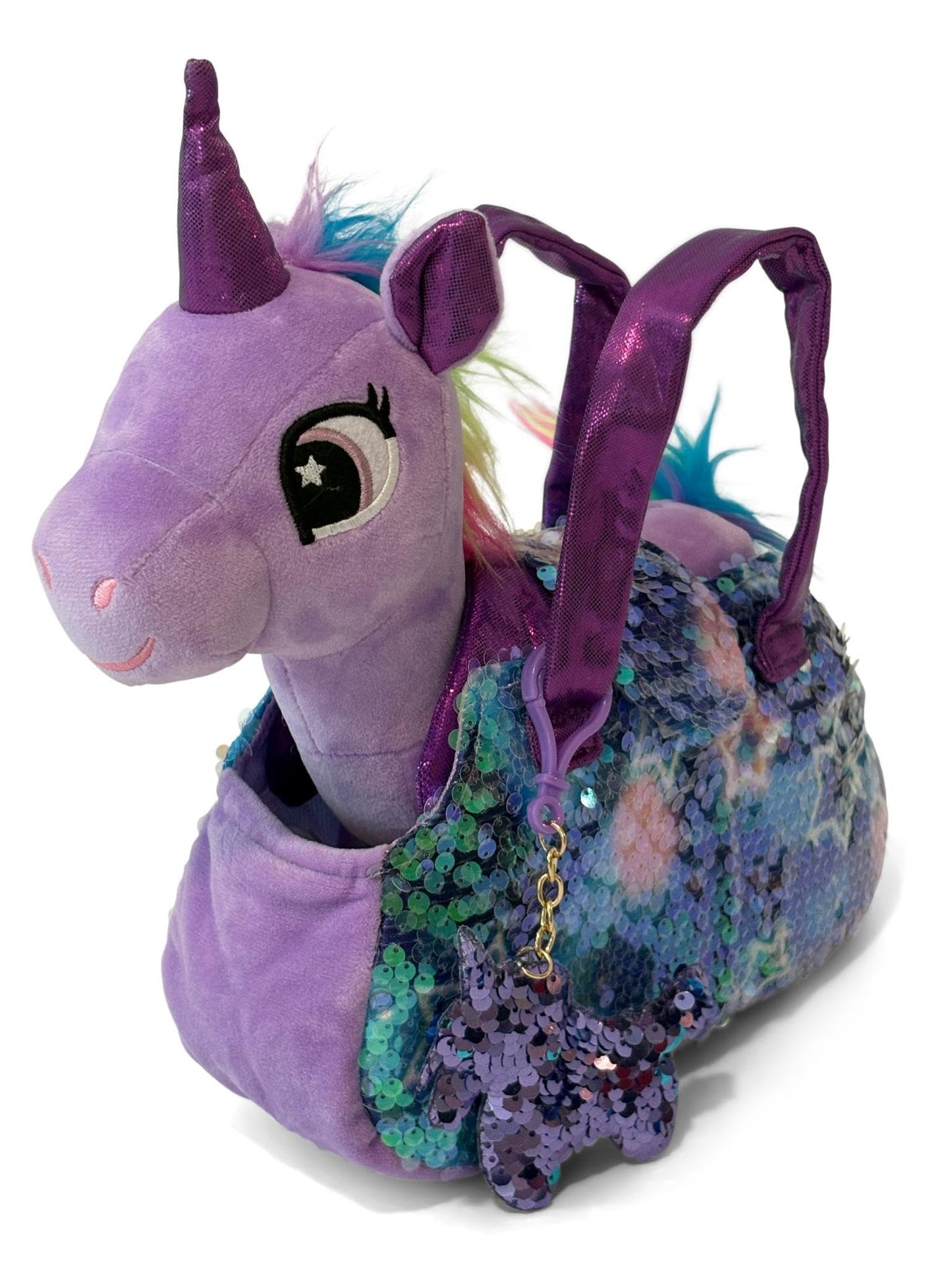 Little Jupiter Plush Pet Set with Purse — Unicorn Stuffed Toy for Girls Ages 3-7 (12-Inch)
