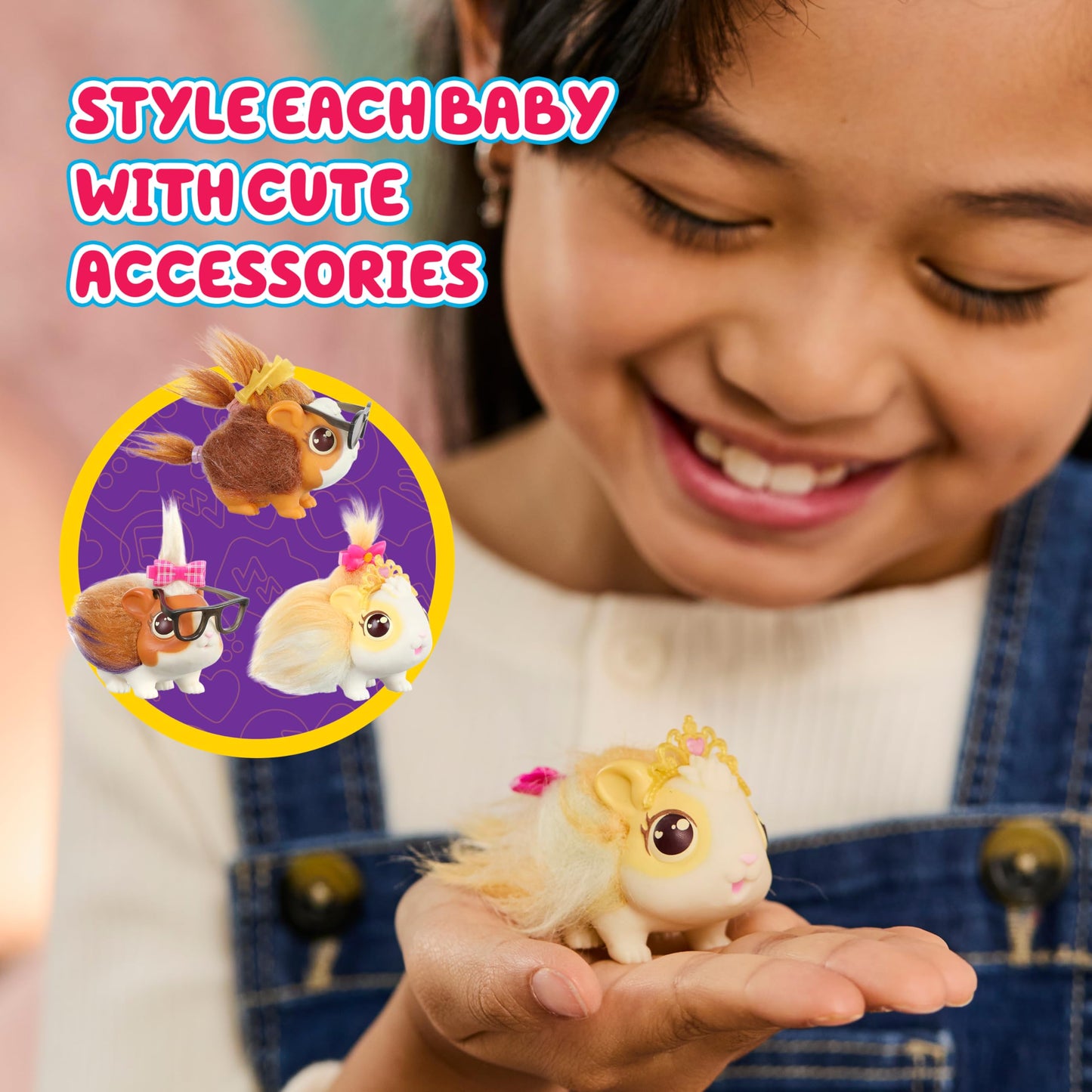 Little Live Pets Mama Surprise Guinea Pig Plush Toy — Interactive Hutch, 3 Babies, 20+ Sounds | Ages 4+
