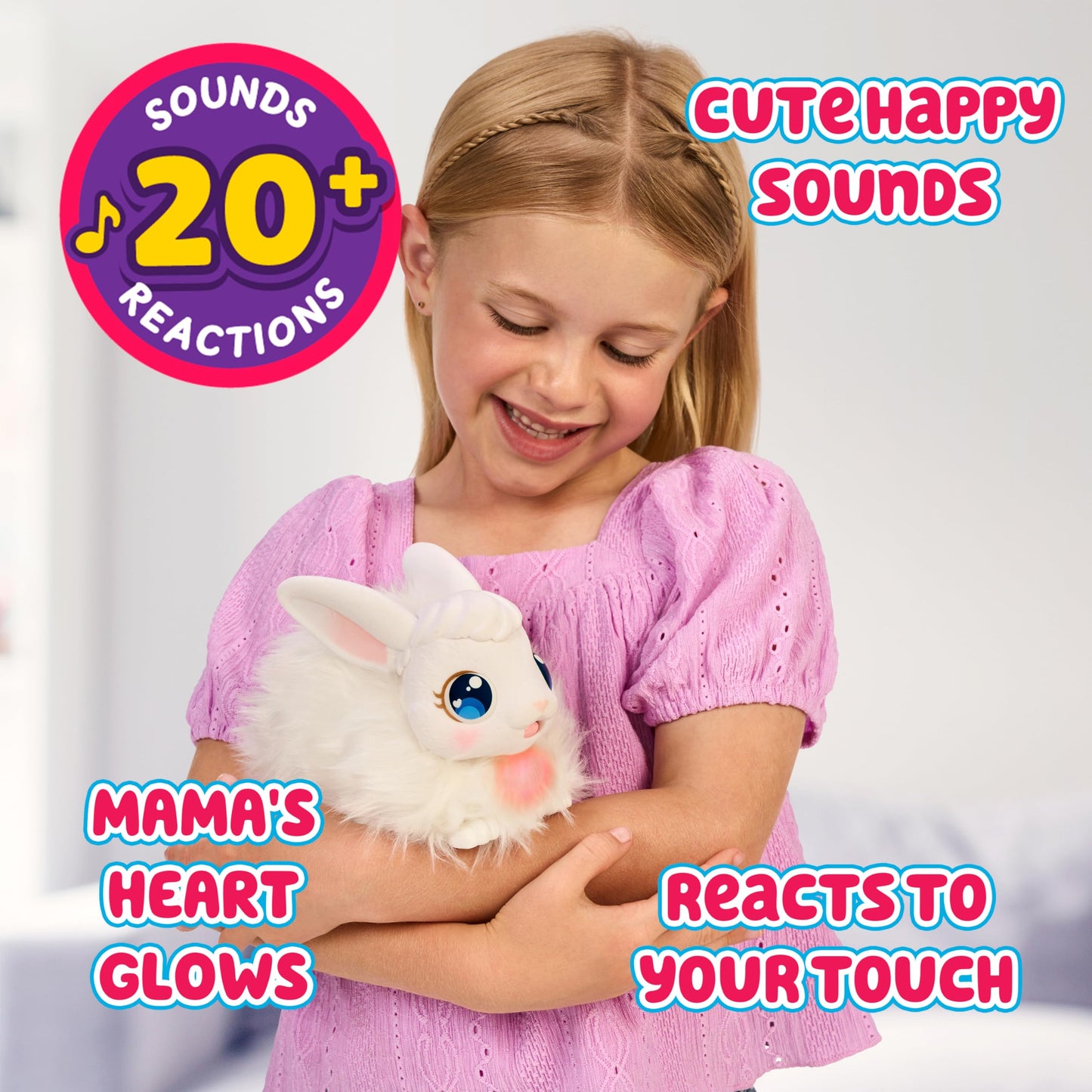 Little Live Pets Bunny Mama Surprise Toy Set – Hutch Interactive Playset with 3 Babies (Ages 3+)