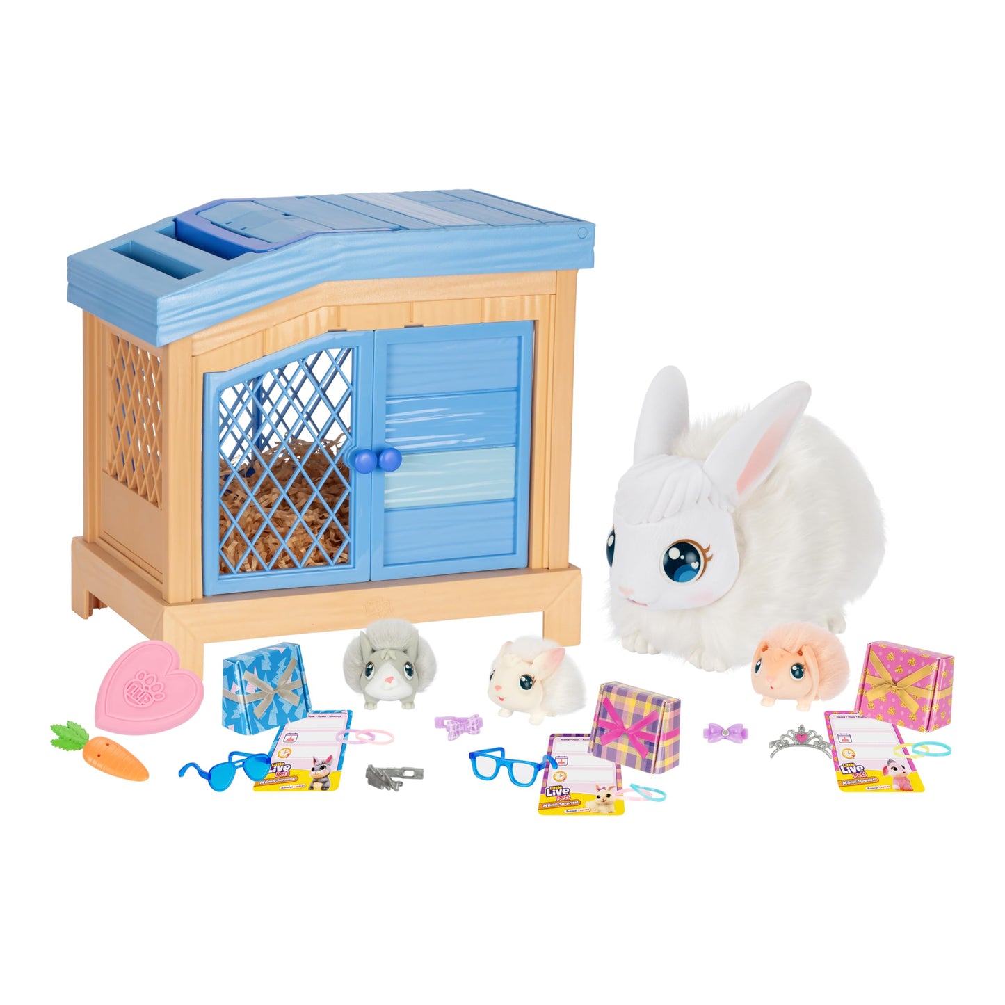 Little Live Pets Bunny Mama Surprise Toy Set – Hutch Interactive Playset with 3 Babies (Ages 3+)