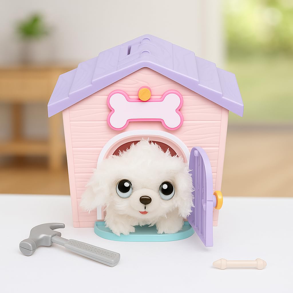 Little Live Pets My Puppy's Home Mini Playset – Pink Dog House Toy for Kids 5+