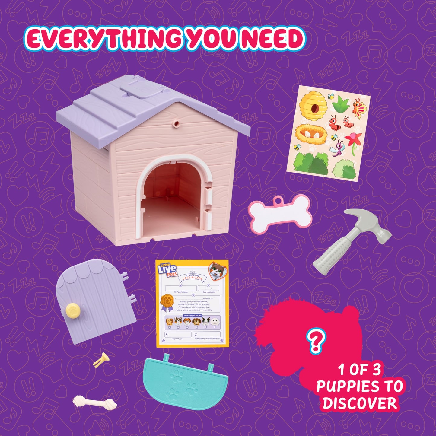 Little Live Pets My Puppy's Home Mini Playset – Pink Dog House Toy for Kids 5+