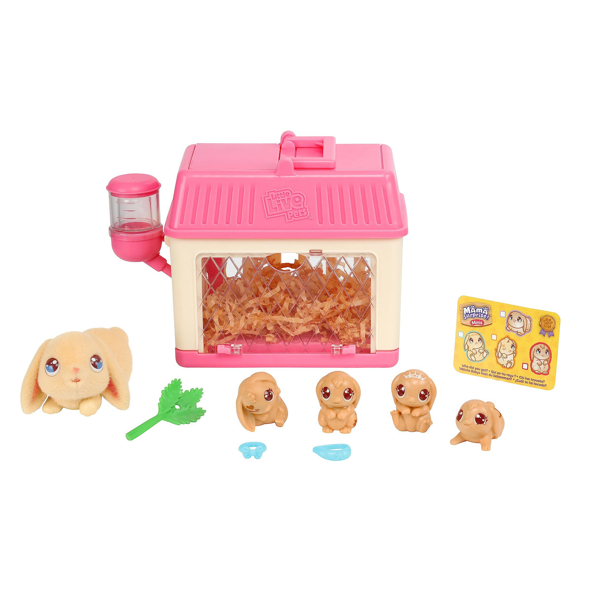 Little Live Pets Lil Baby Bunny Playset Pack – Mama Surprise Bunny Family