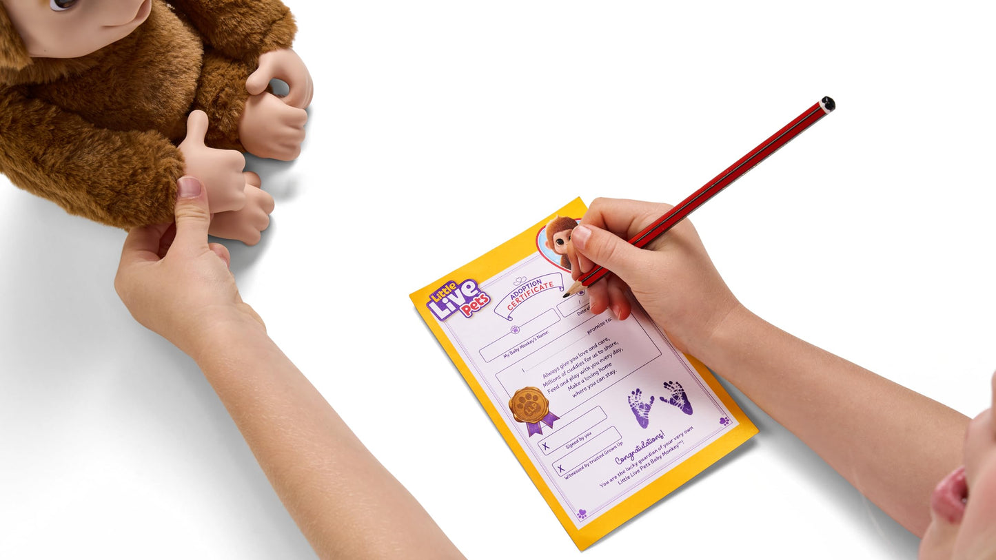 Little Live Pets Mango Baby Monkey – 50+ Sounds, Soft Interactive Plush & Bottle