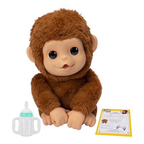 Little Live Pets Mango Baby Monkey – 50+ Sounds, Soft Interactive Plush & Bottle
