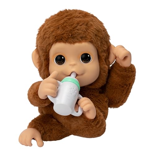 Little Live Pets Mango Baby Monkey – 50+ Sounds, Soft Interactive Plush & Bottle