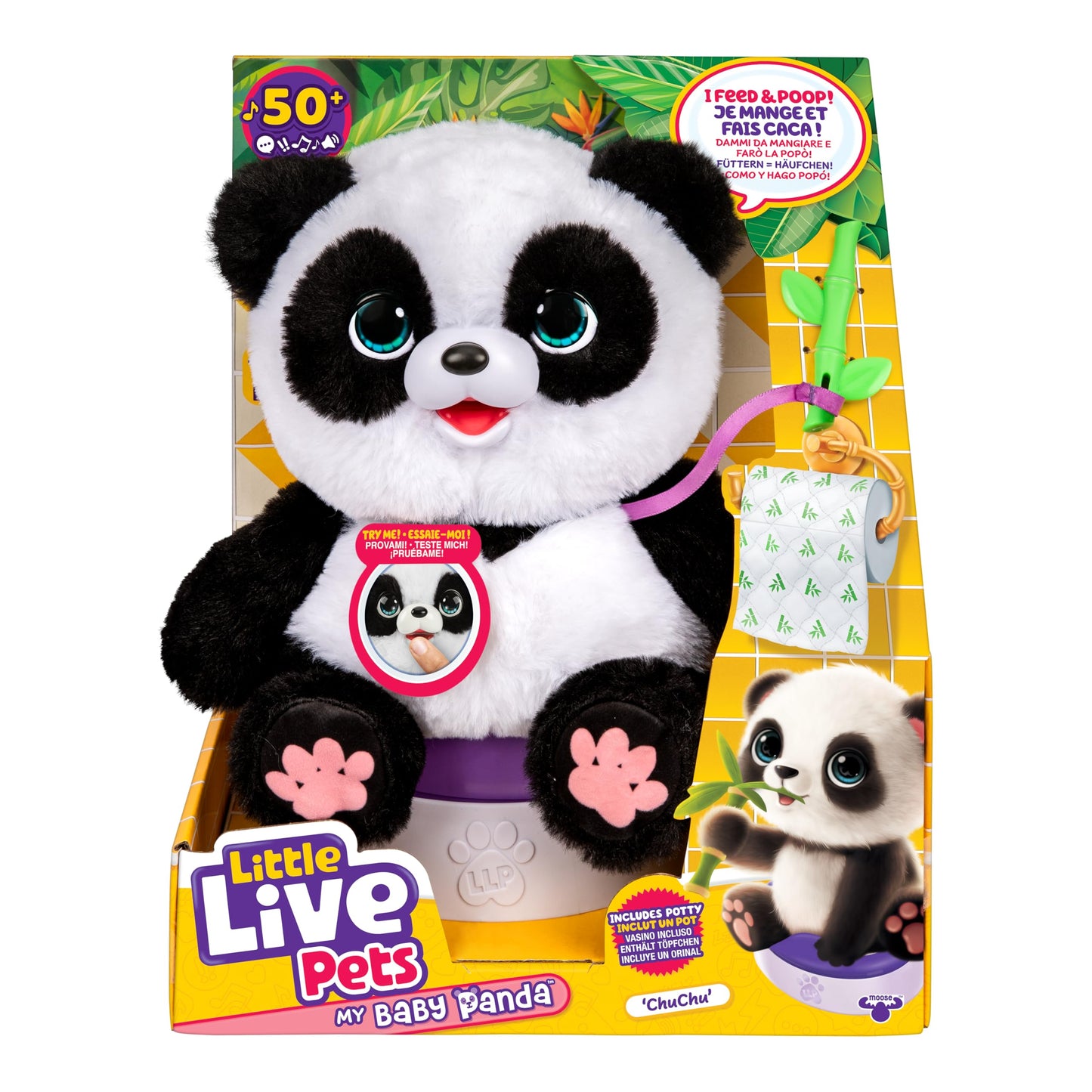 Little Live Pets My Baby Panda ChuChu – 50+ Sounds & Potty Dance Plush Toy