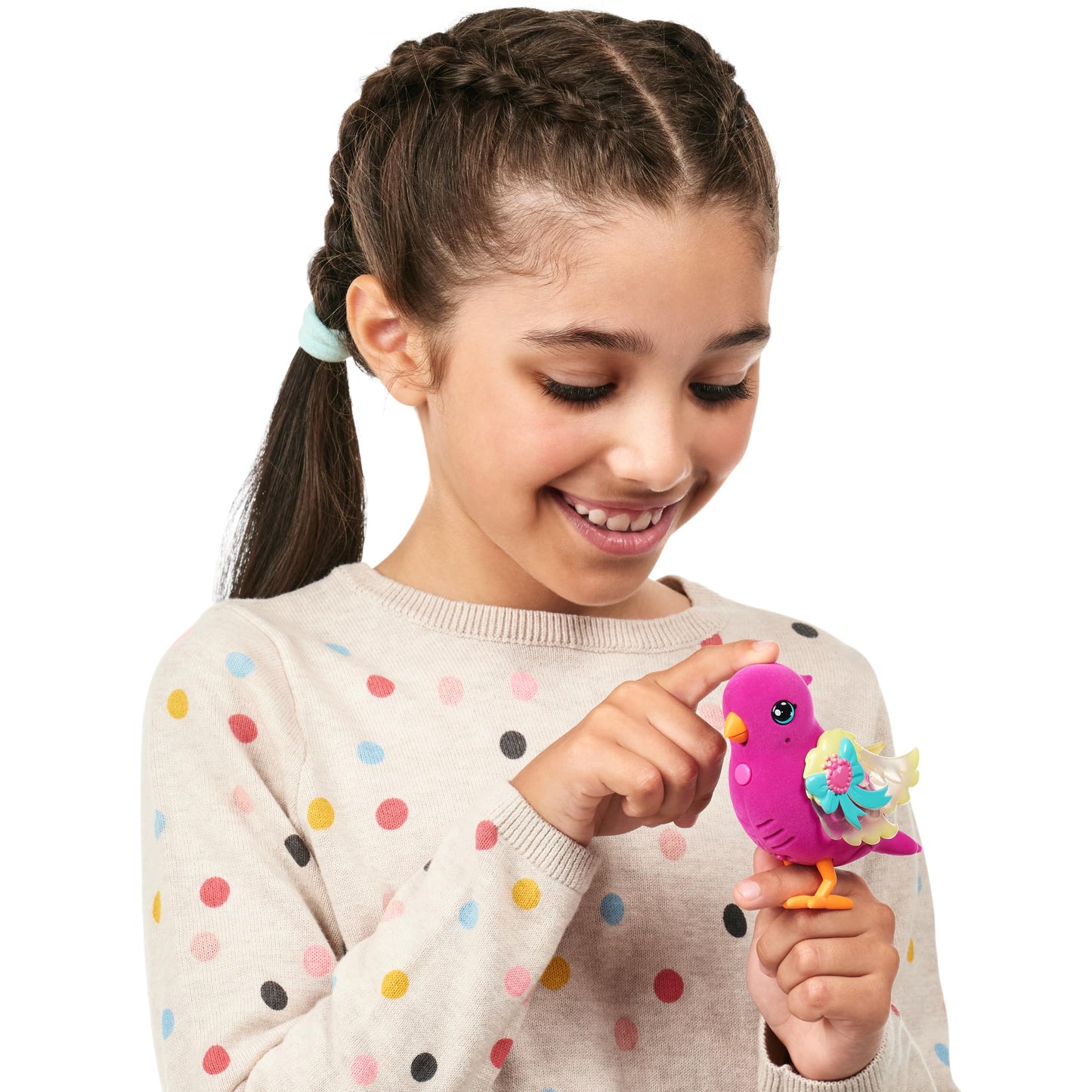 Little Live Pets Lil' Bird & Bird Cage: Tiara Twinkles, Light-Up Wings, 20+ Sounds, and Touch-React