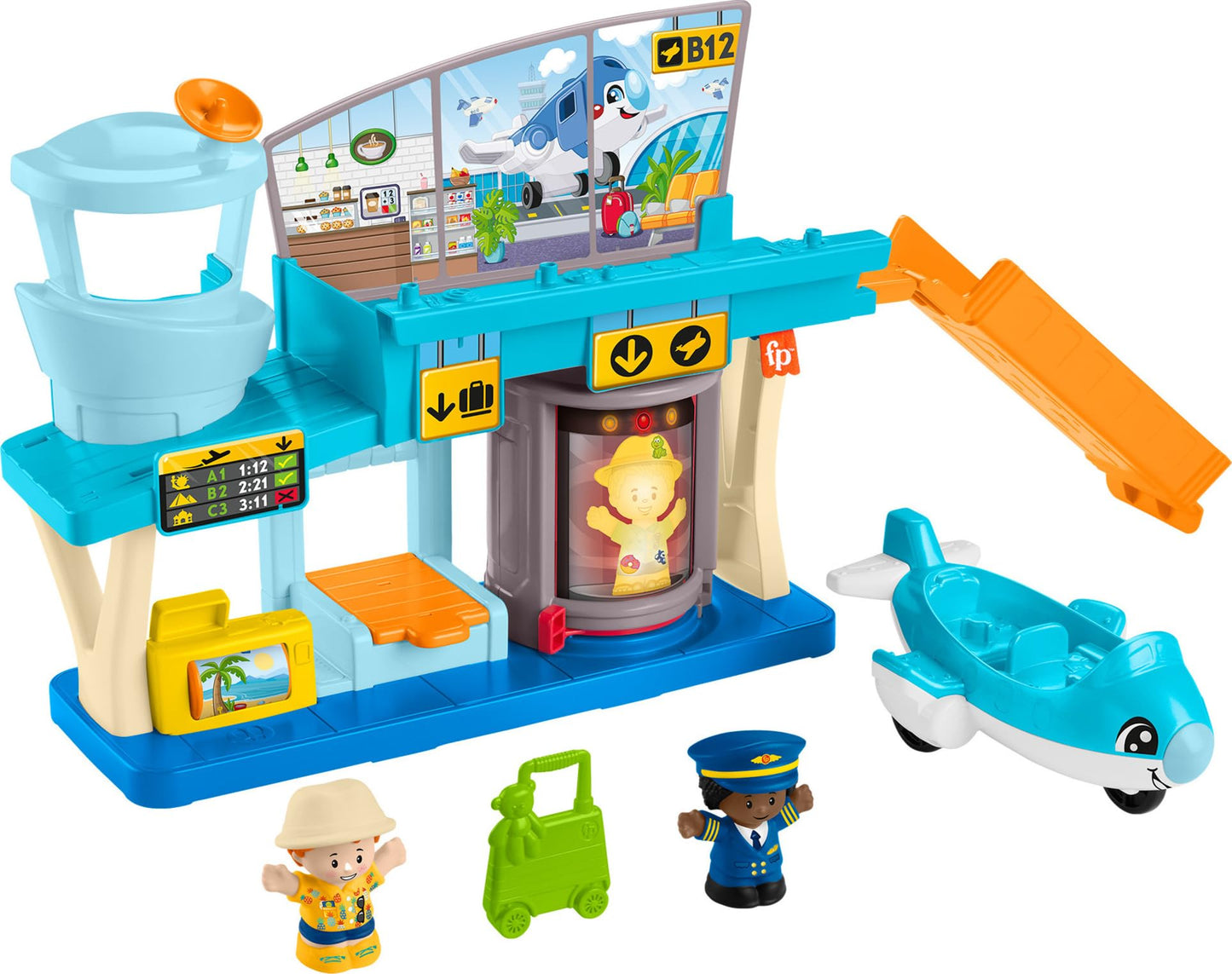 Little People Everyday Adventures Airport Playset – Fisher-Price, Toddler Pretend Airport (Ages 1+)