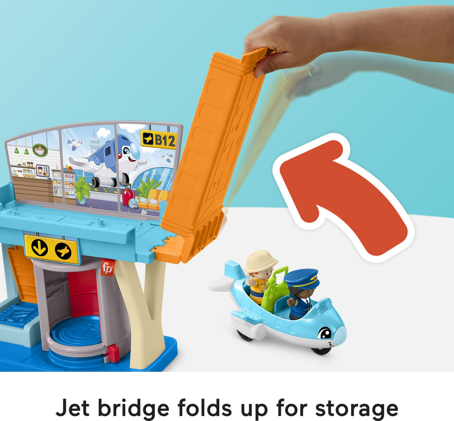 Little People Everyday Adventures Airport Playset – Fisher-Price, Toddler Pretend Airport (Ages 1+)