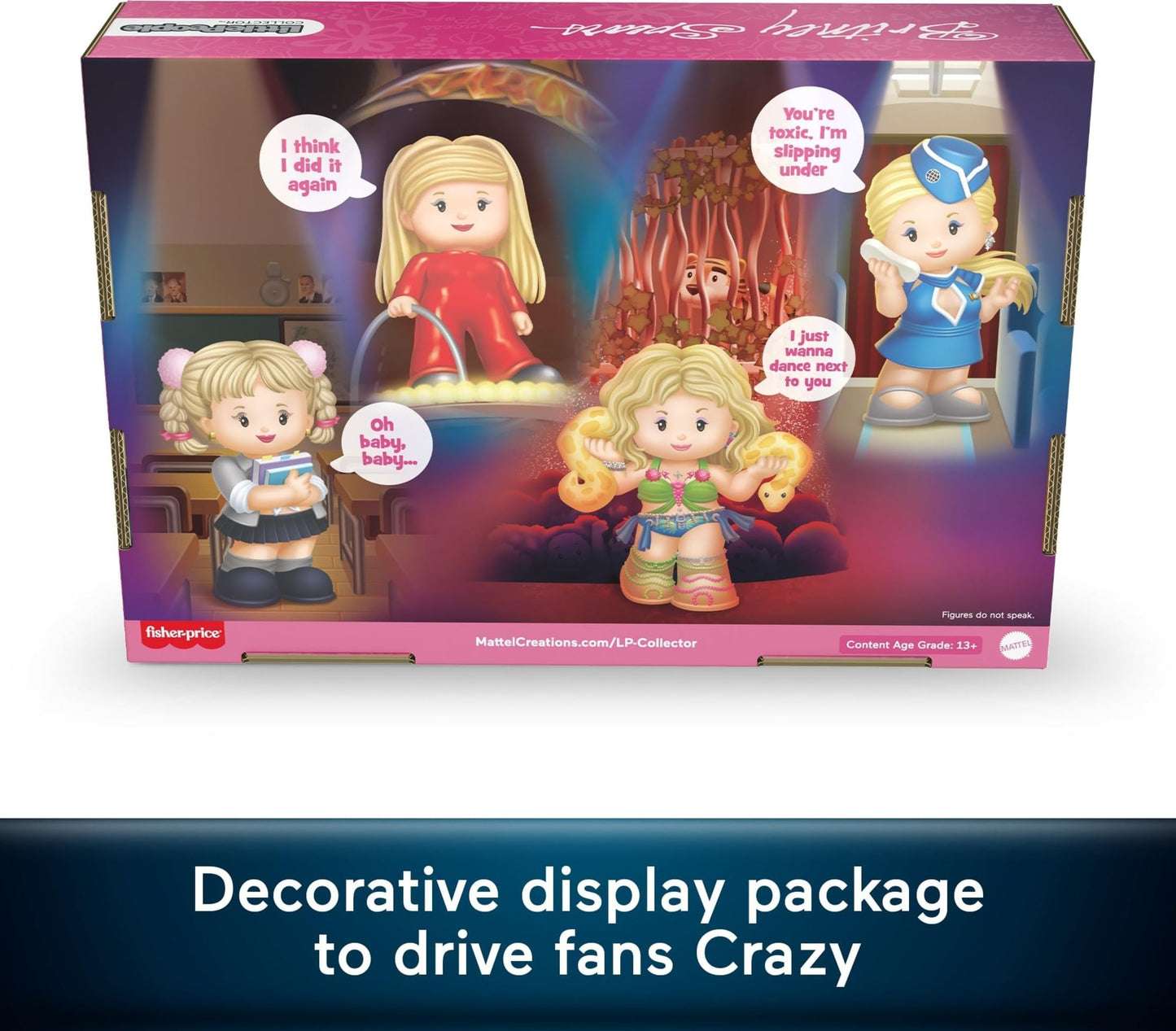 Little People Collector Britney Spears Special Edition Set – 4 Figures in Display Box